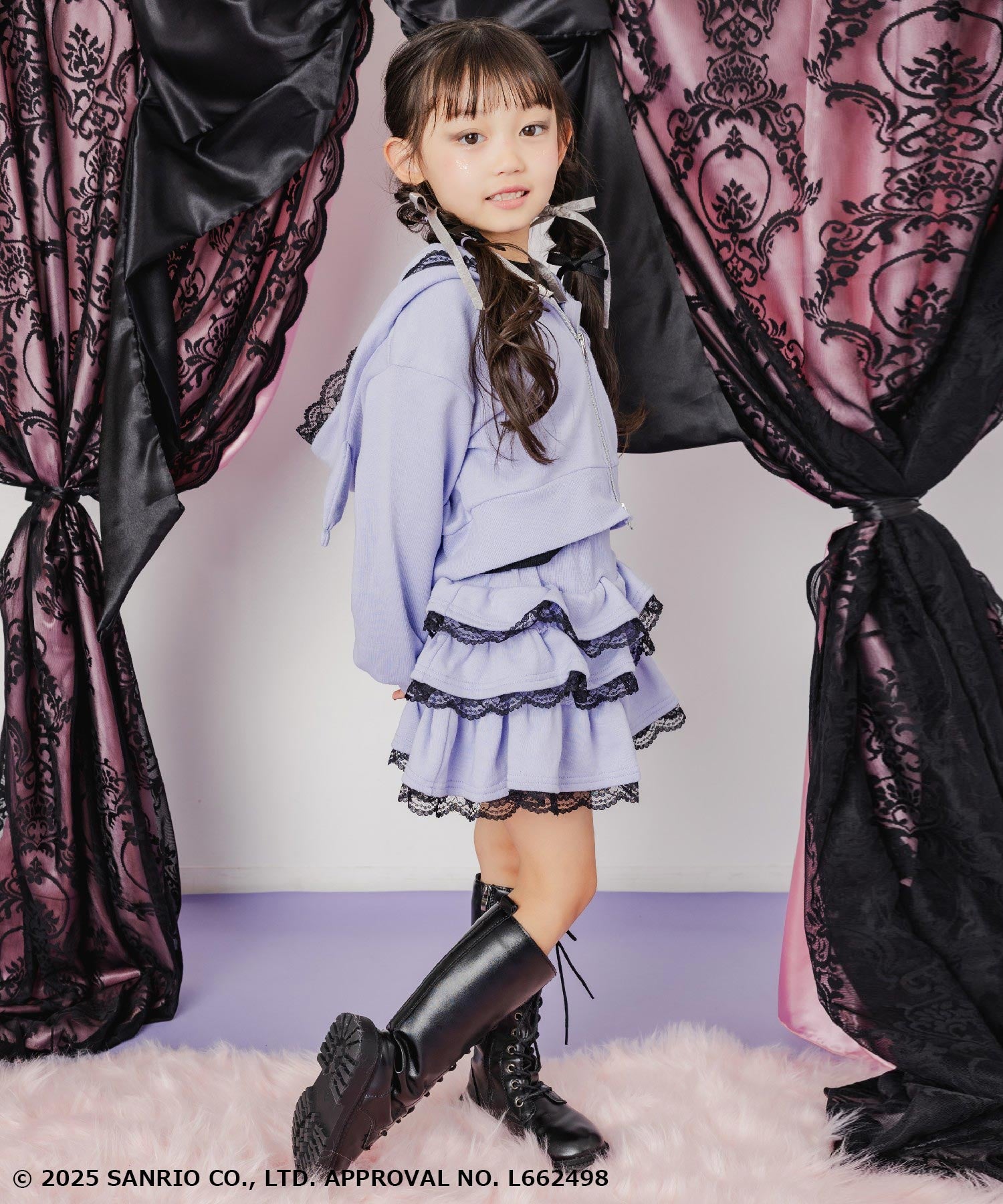 ラベンダー(110サイズ着用/身長：約106cm)