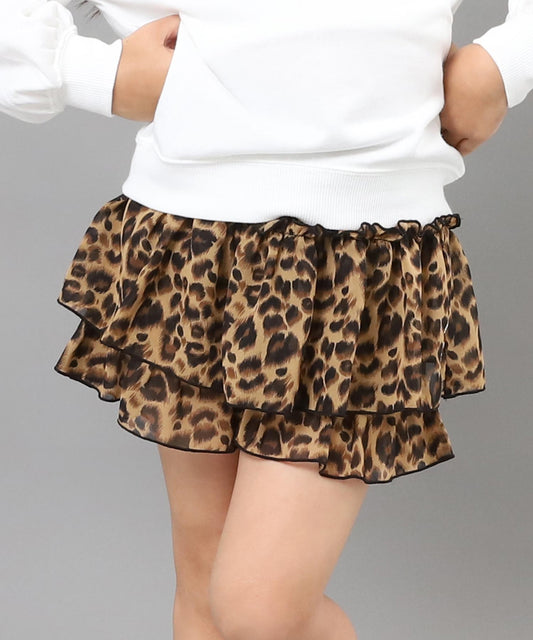 ヒョウ柄ティアードスカパン【ジュニアお揃い】 421-3478