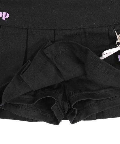 チャーム付 ハートボタン ハーフ プリーツ スカート 421-3507