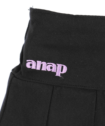 チャーム付 ハートボタン ハーフ プリーツ スカート 421-3507