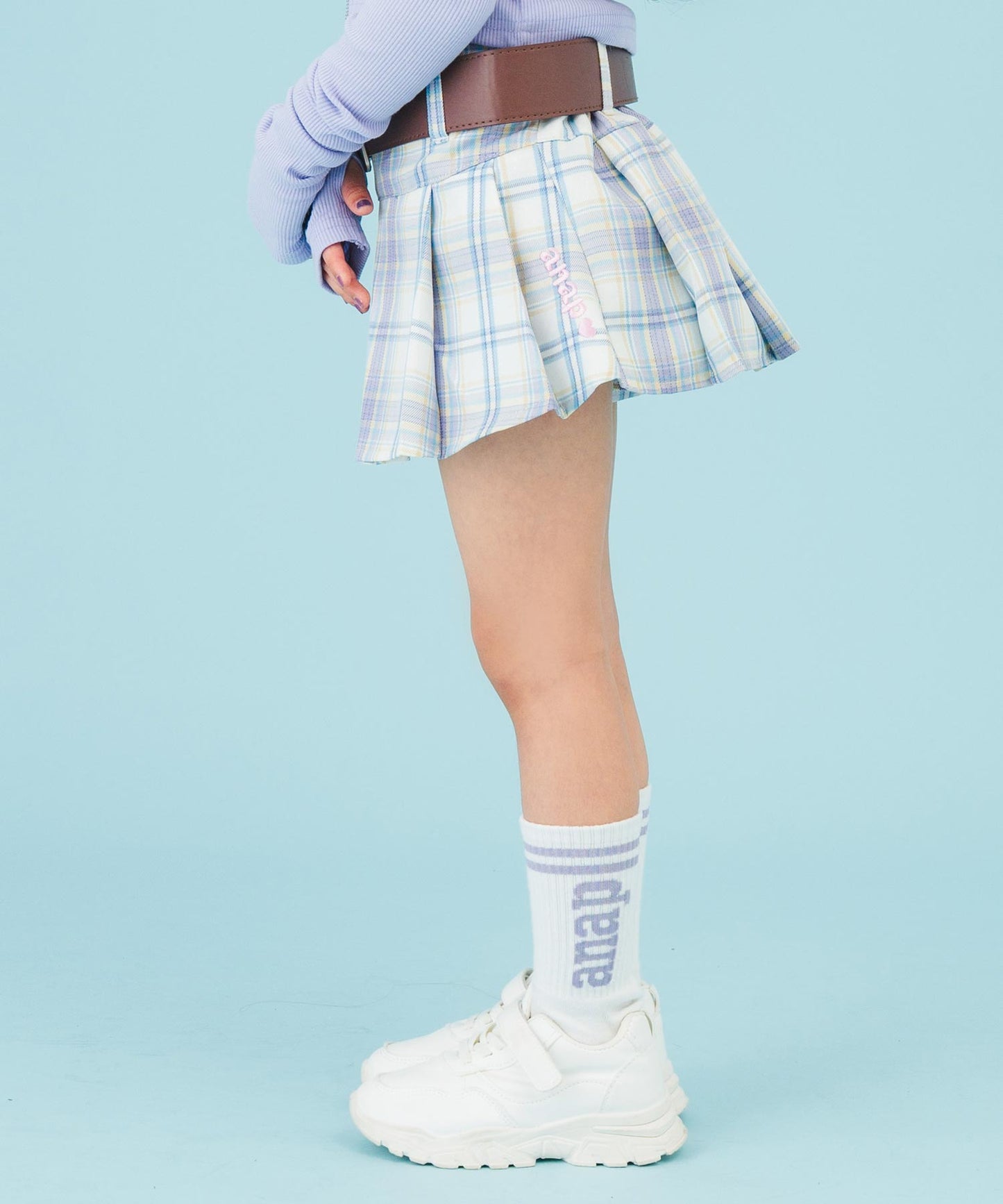 ベルト付 プリーツ スカート 421-3518