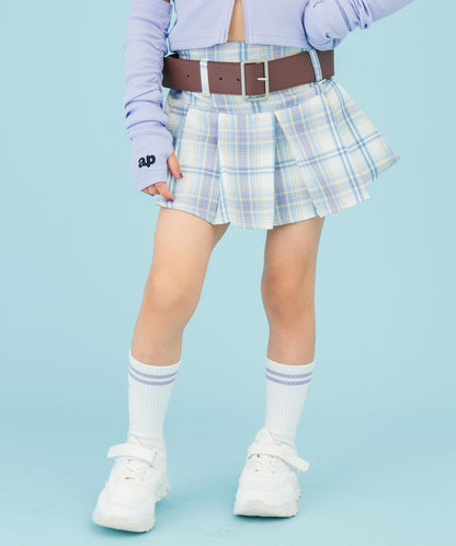 ベルト付 プリーツ スカート 421-3518