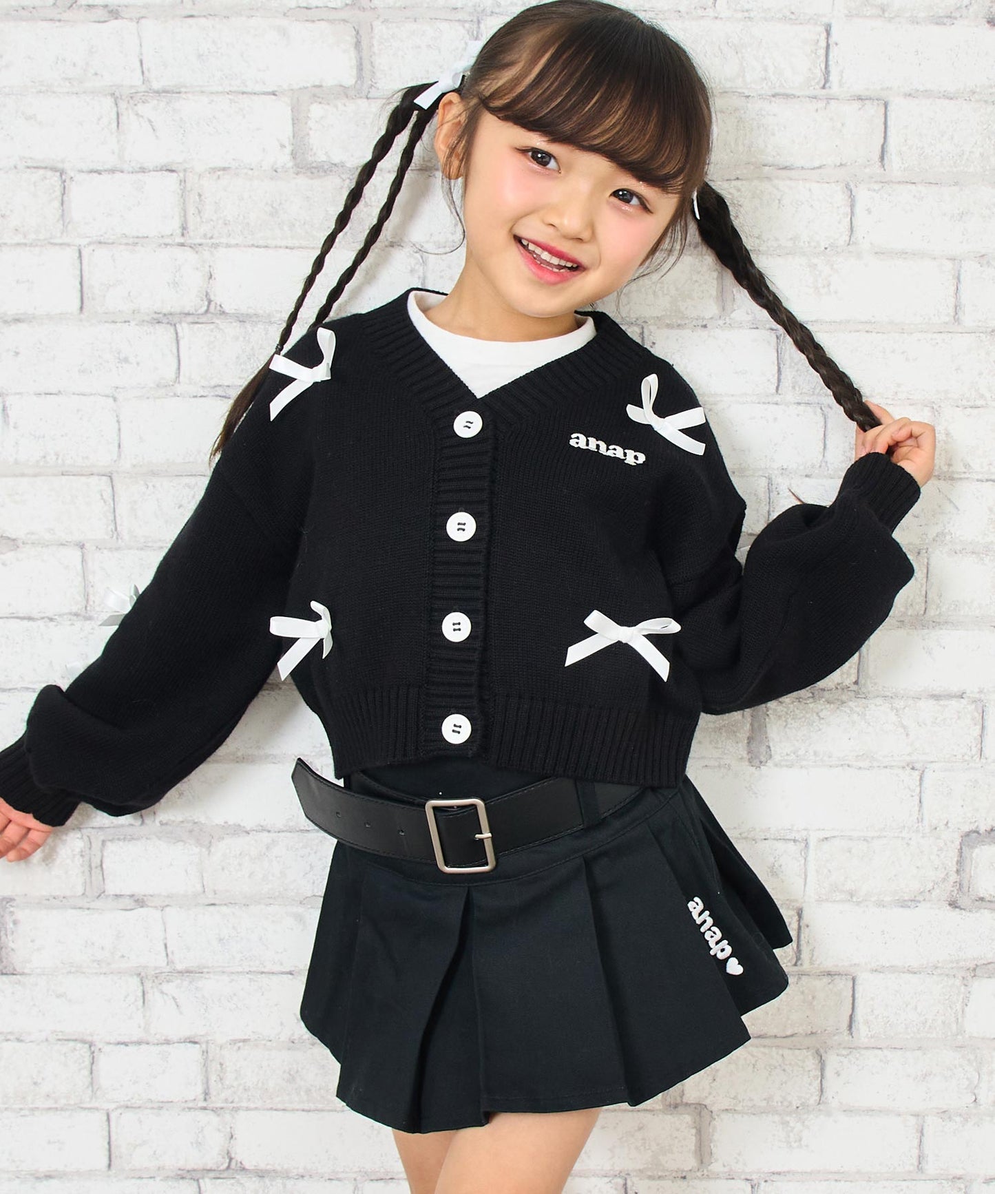 ブラック(110サイズ着用/身長：約113cm)