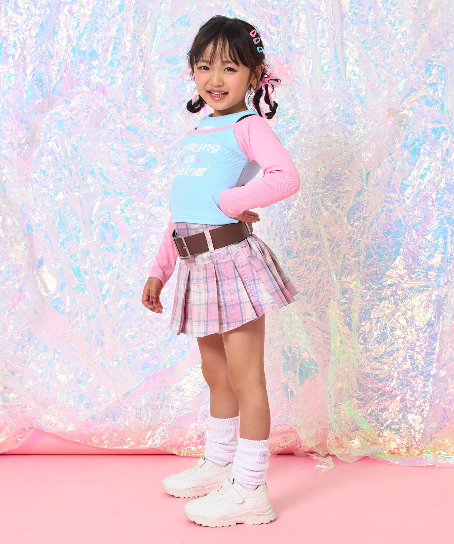専用美品　フォクシー　エレガントスクエア　ニット　ピンク　半袖 ベルト付 プリーツ スカート 421-3518 – ANAP オンラインショップ