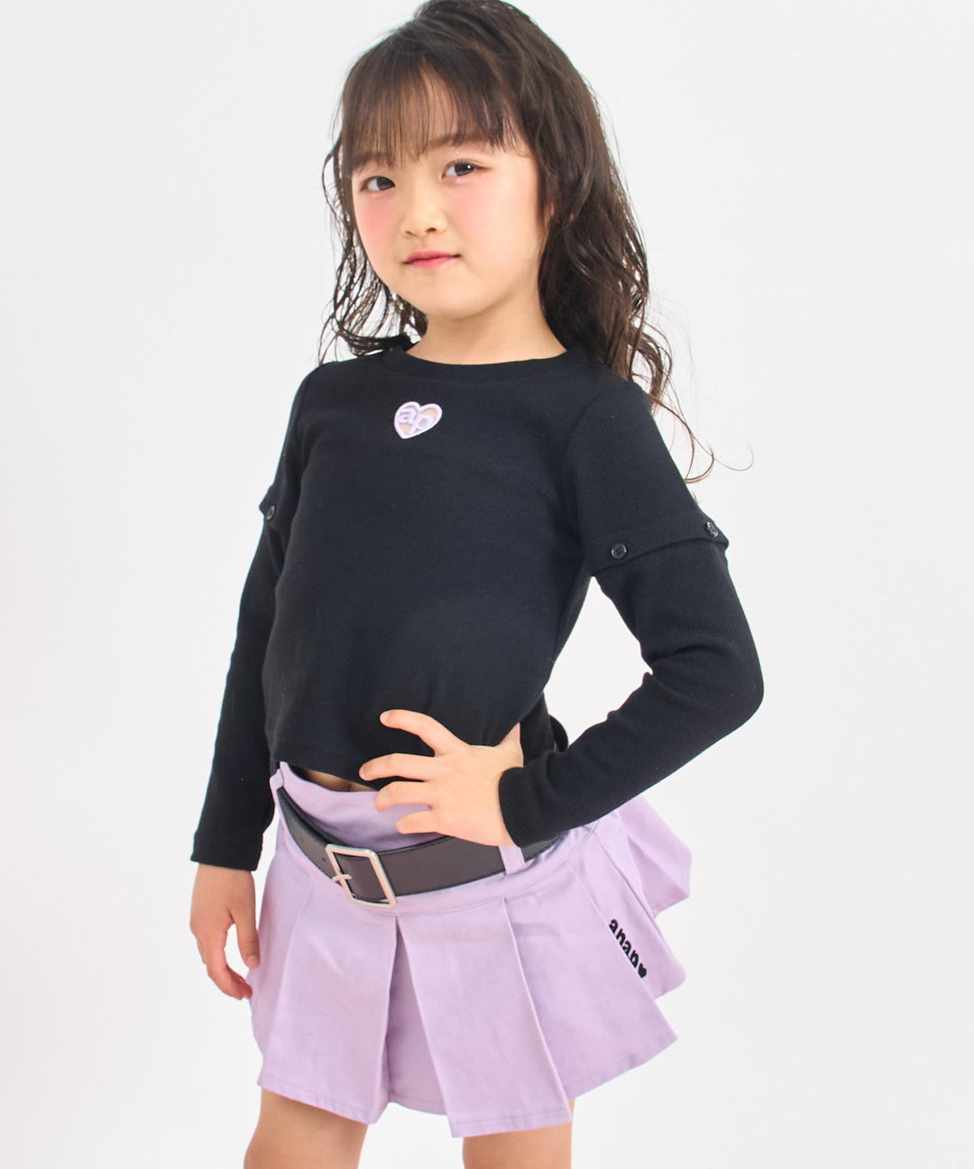 ラベンダー(110サイズ着用/身長：約113cm)