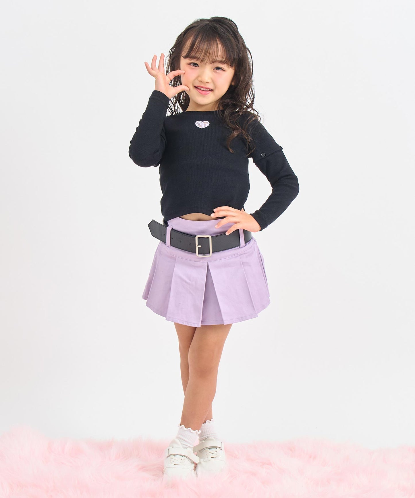 ラベンダー(110サイズ着用/身長：約113cm)