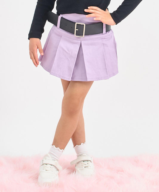 ベルト 付 プリーツ スカート 421-3518