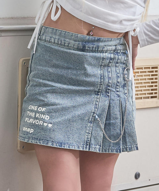 チェーン付 ハーフプリーツ スカート（別売りセットアップ） 421-3563