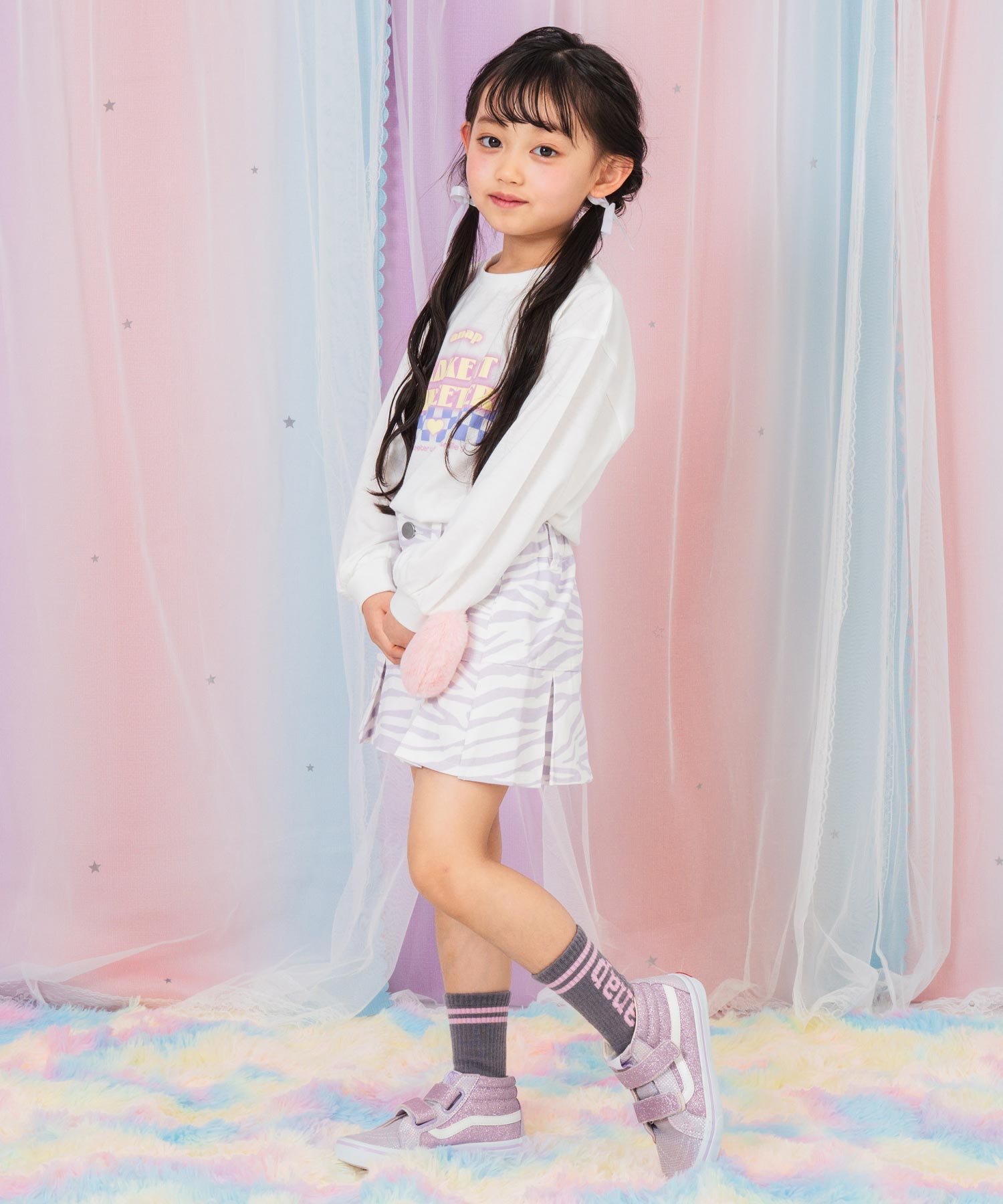 ラベンダー(110サイズ着用/身長：約106cm)