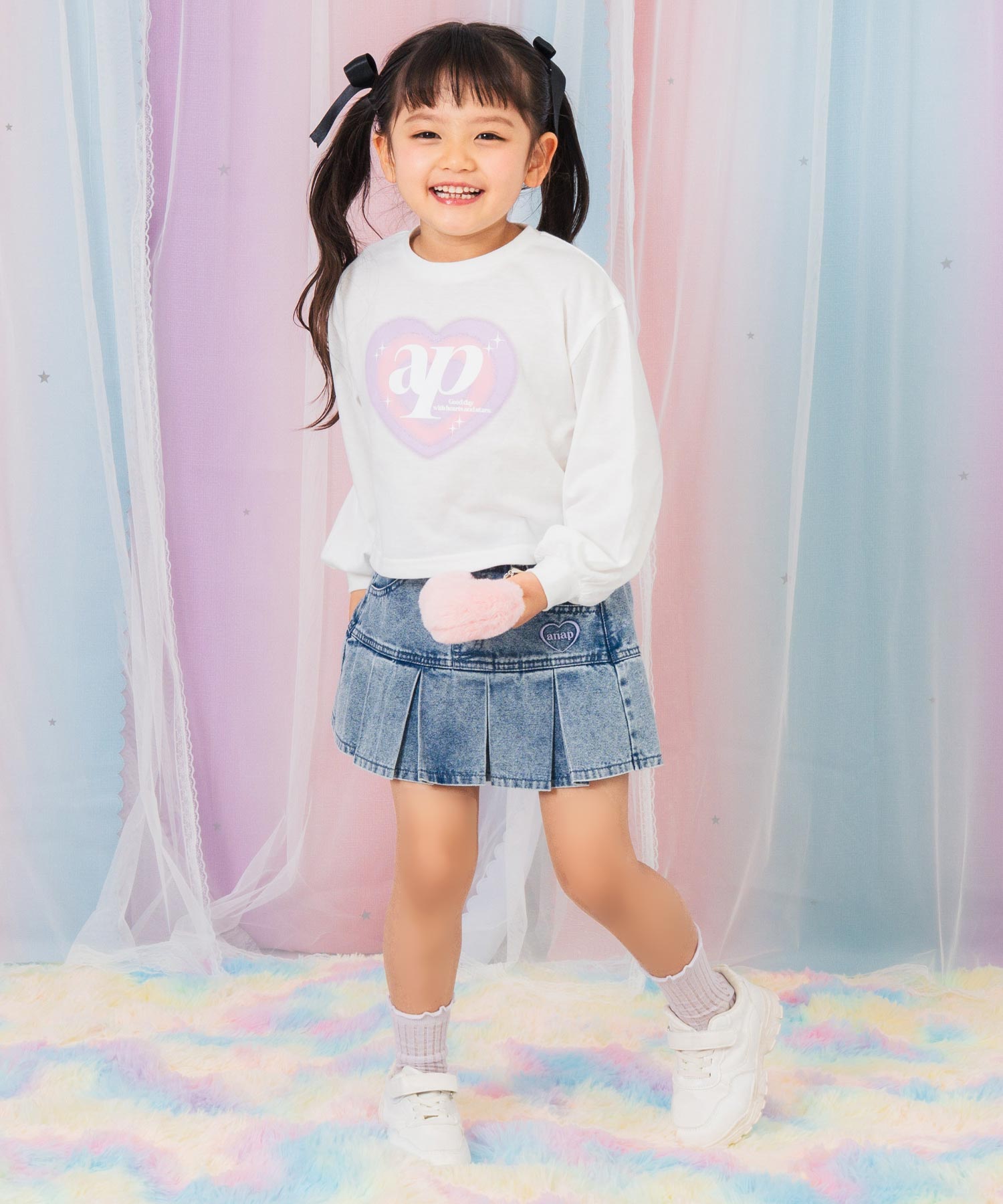 ブルー(110サイズ着用/身長：約103cm)