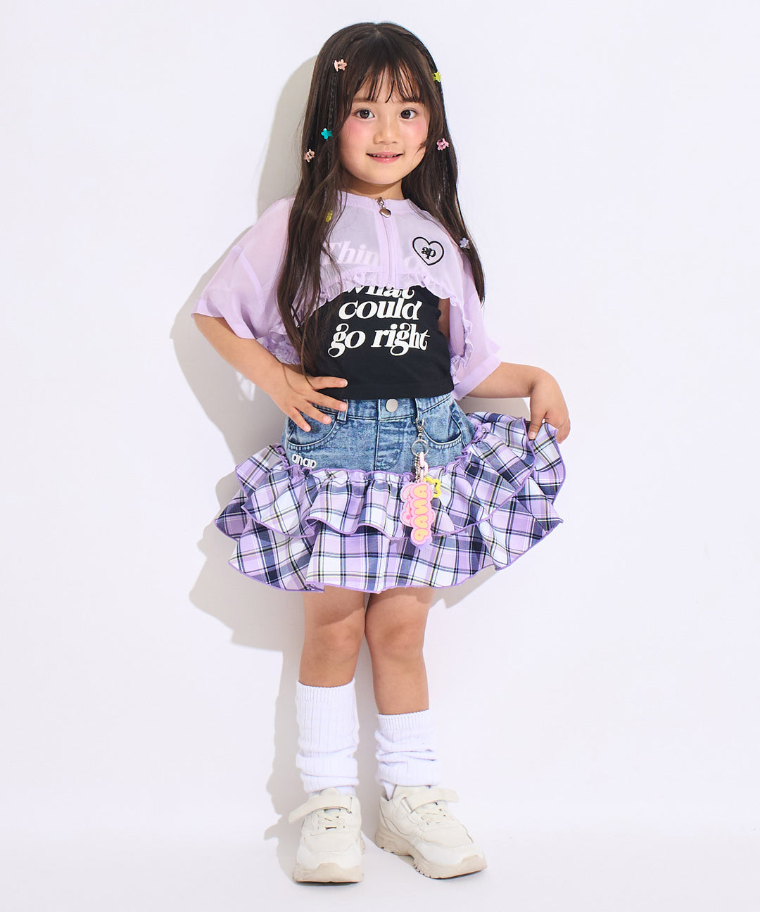 ラベンダー(110サイズ着用/身長：約102cm)