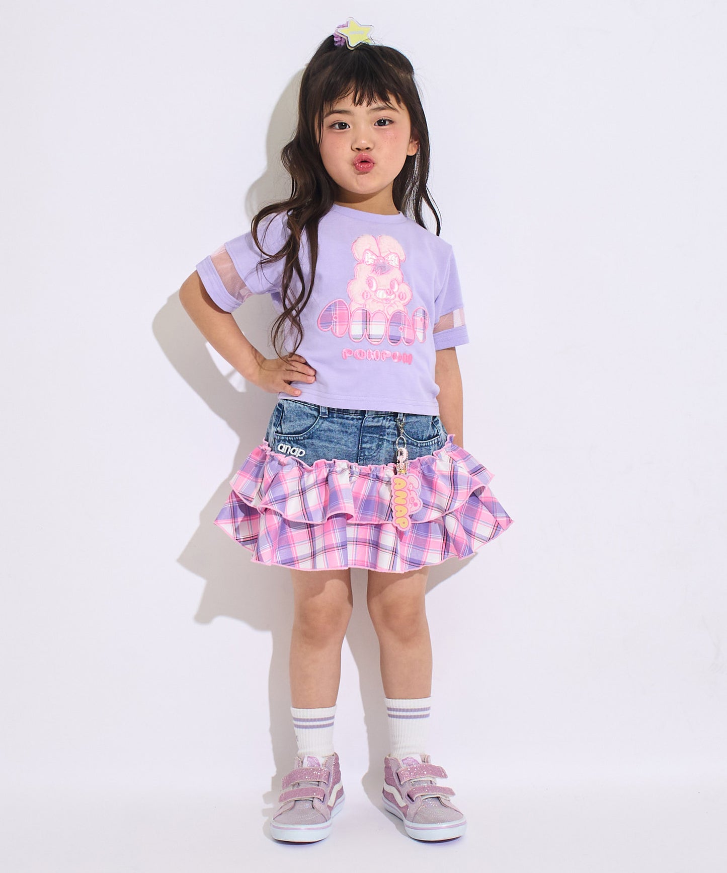 ピンク(110サイズ着用/身長：約107cm)