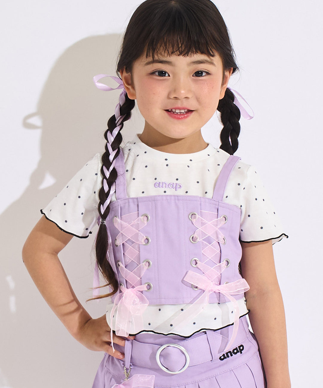 ラベンダー(110サイズ着用/身長：約107cm)