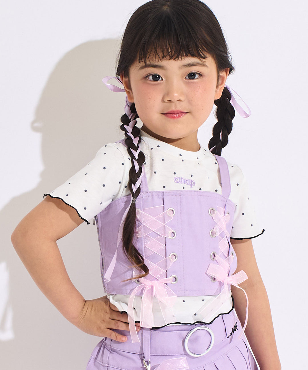 ラベンダー(110サイズ着用/身長：約107cm)