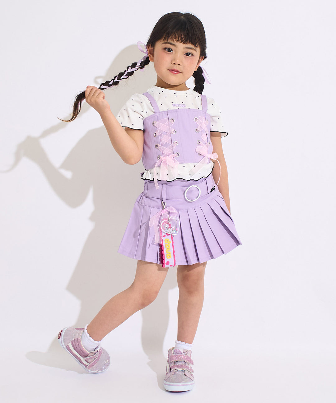 ラベンダー(110サイズ着用/身長：約107cm)