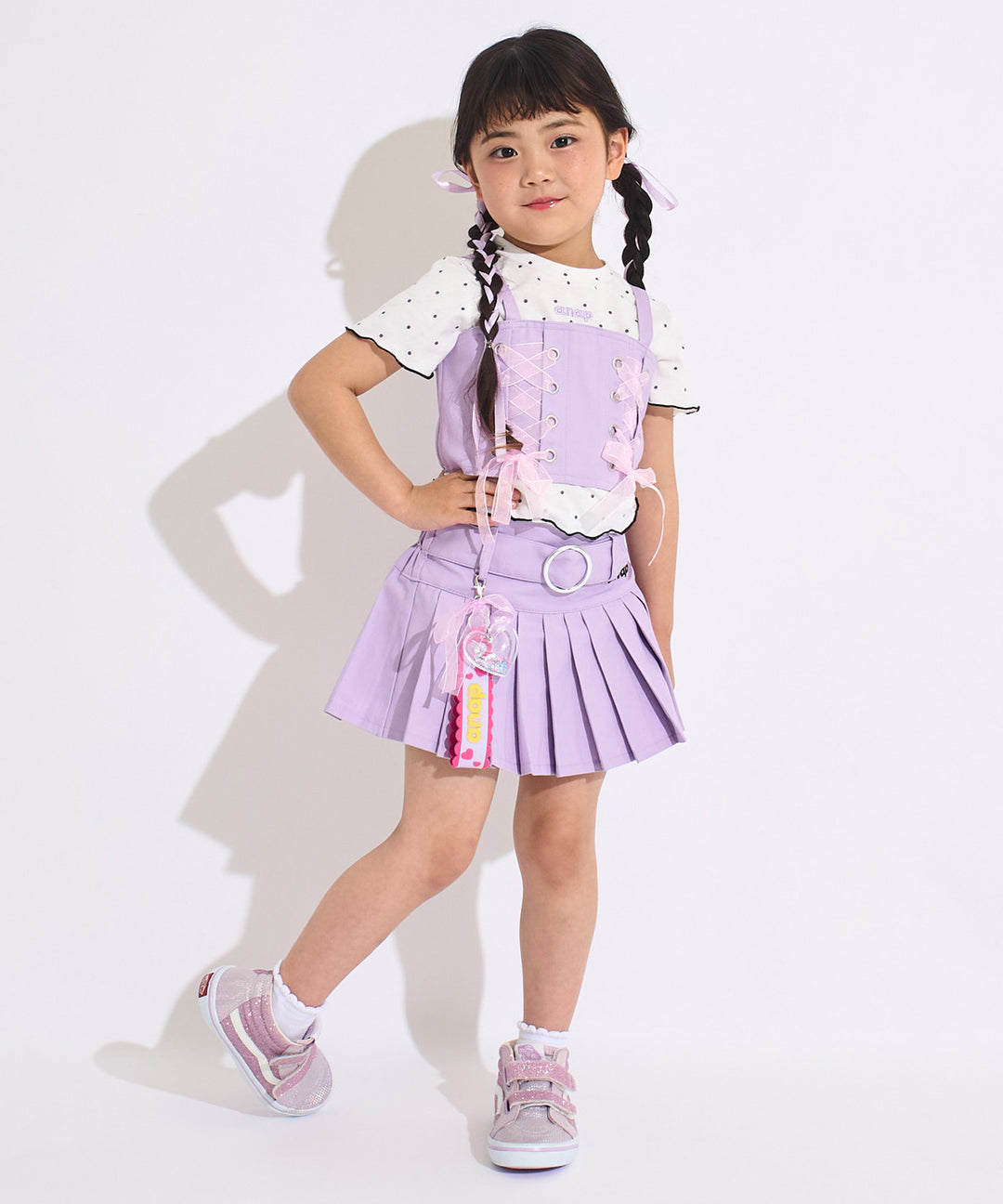 ラベンダー(110サイズ着用/身長：約107cm)