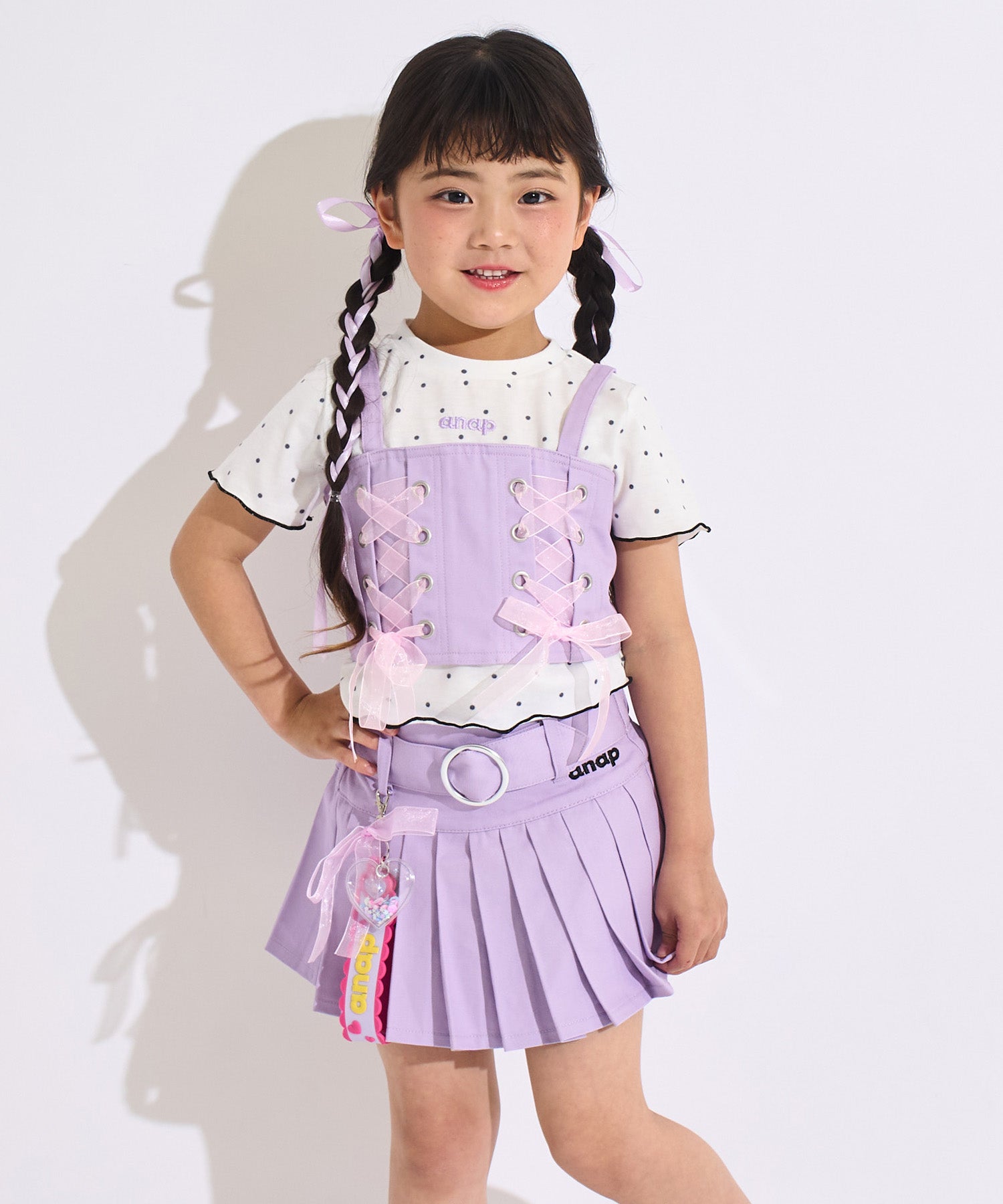 ラベンダー(110サイズ着用/身長：約107cm)