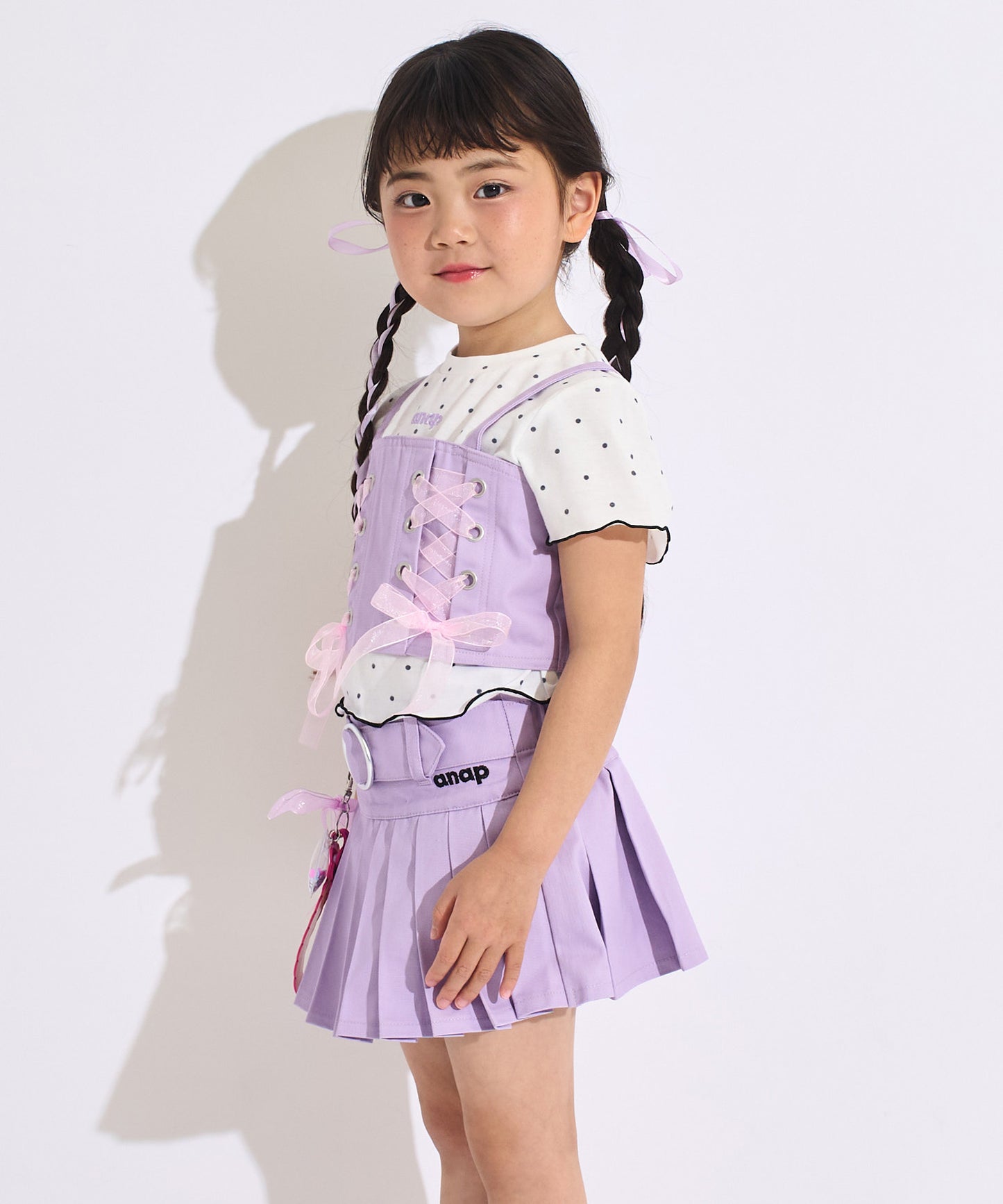 ラベンダー(110サイズ着用/身長：約107cm)