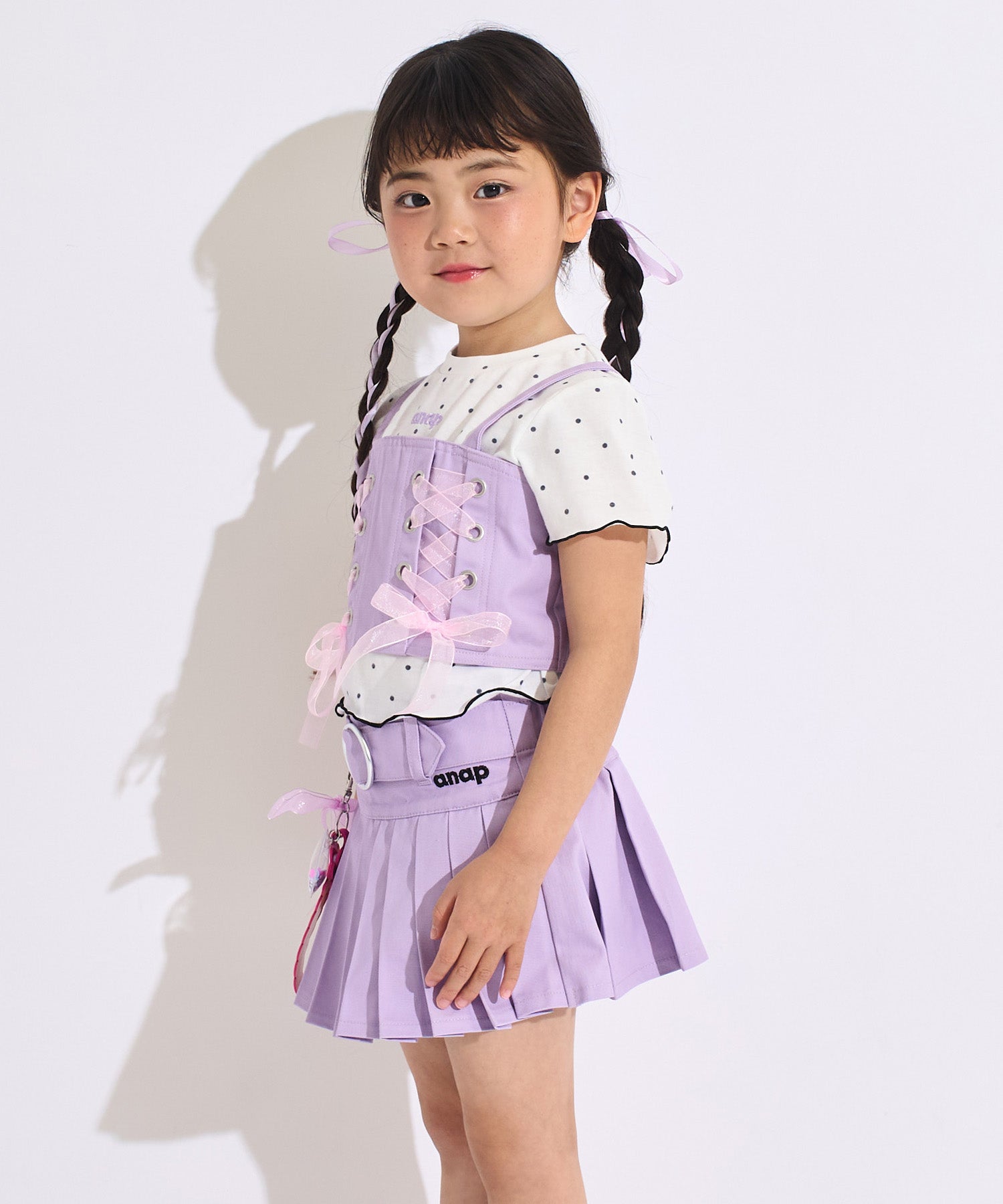 ラベンダー(110サイズ着用/身長：約107cm)