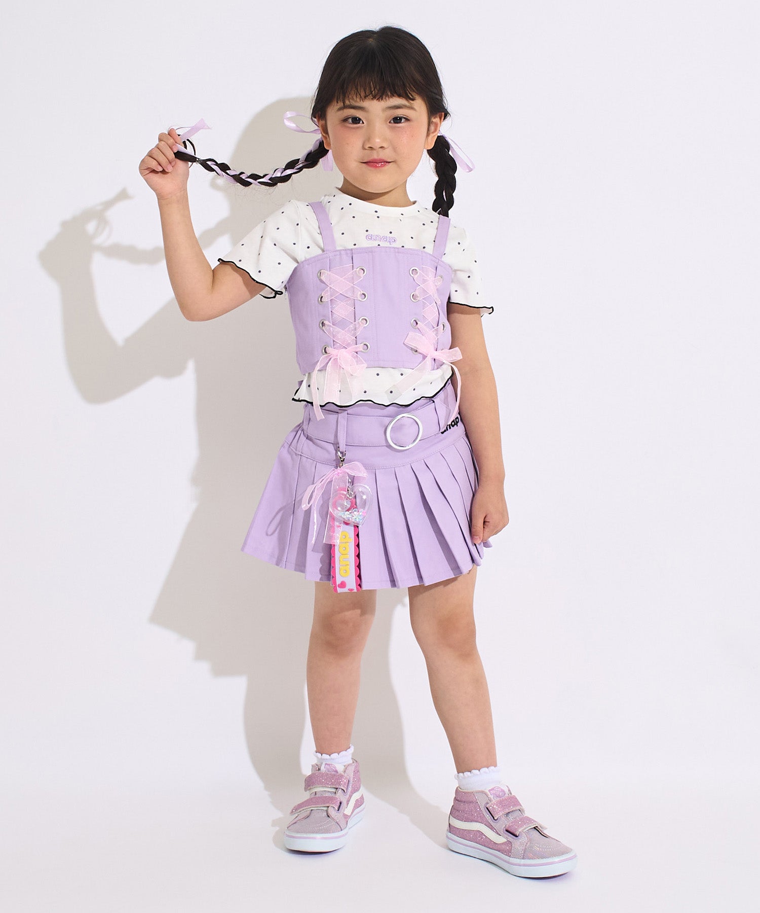 ラベンダー(110サイズ着用/身長：約107cm)