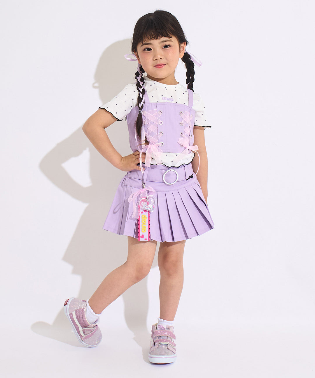 ラベンダー(110サイズ着用/身長：約107cm)