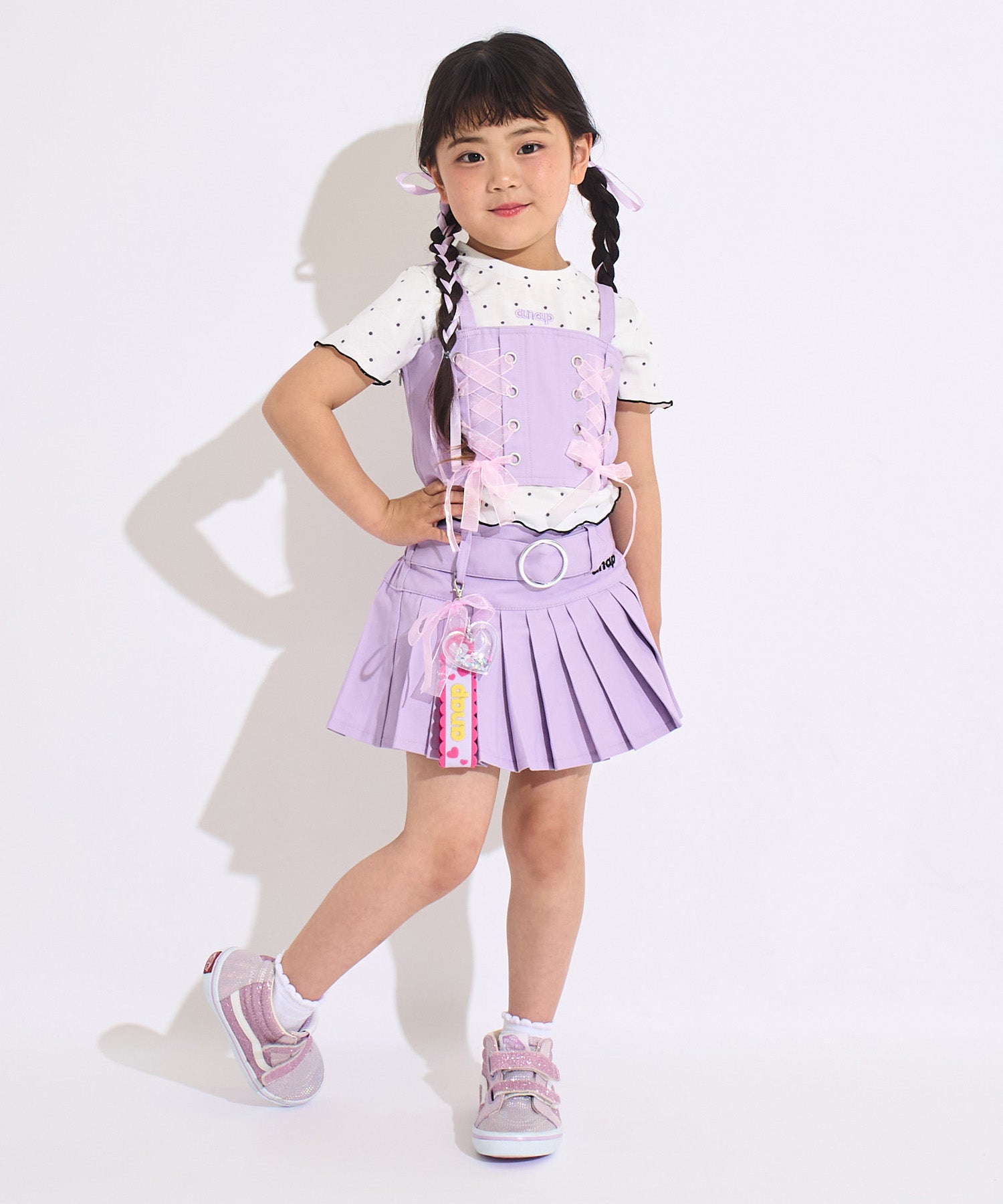 ラベンダー(110サイズ着用/身長：約107cm)