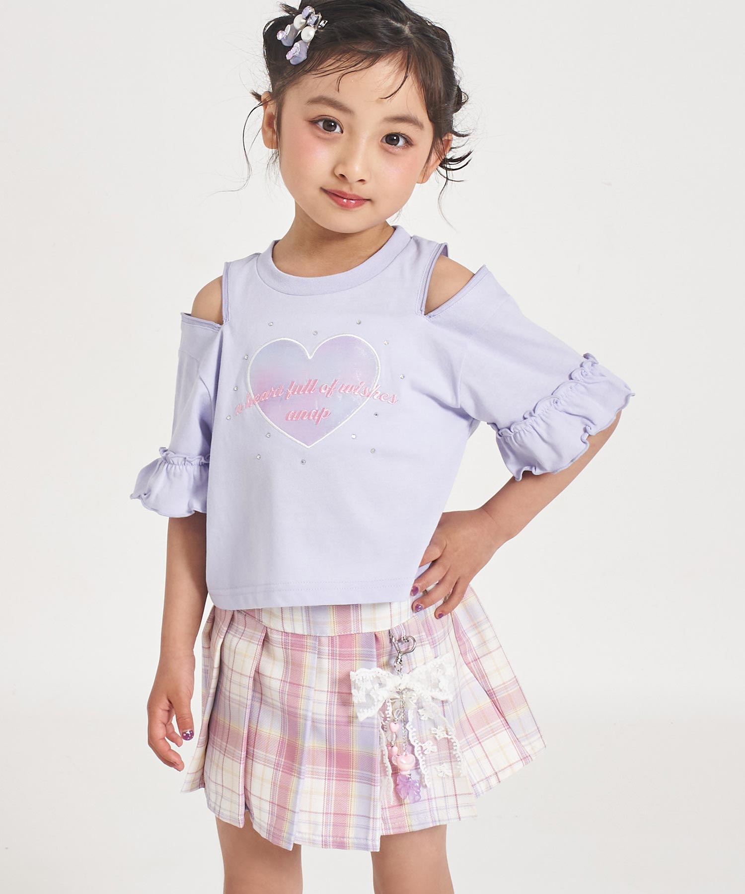 ピンク(110サイズ着用/身長：約109cm)