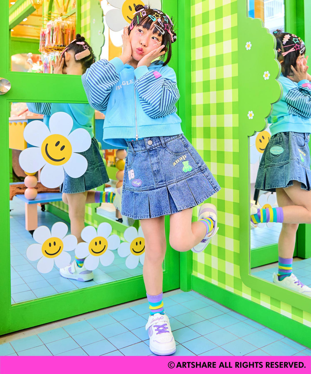 ブルー(120サイズ着用/身長：約120cm)