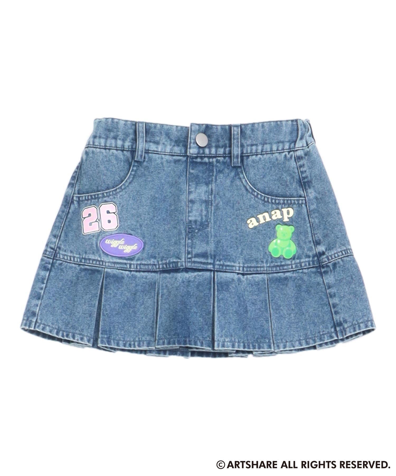wiggle wiggle × ANAP KIDS ワッペンプリーツスカート 421-3661 – ANAP