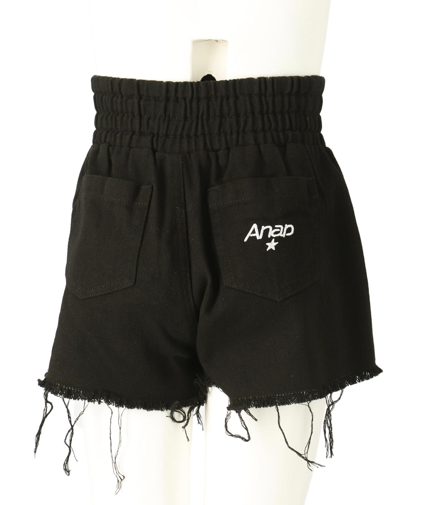 ハイウエスト リングジップ デニム ショート パンツ【ジュニアお揃い】 422-3390