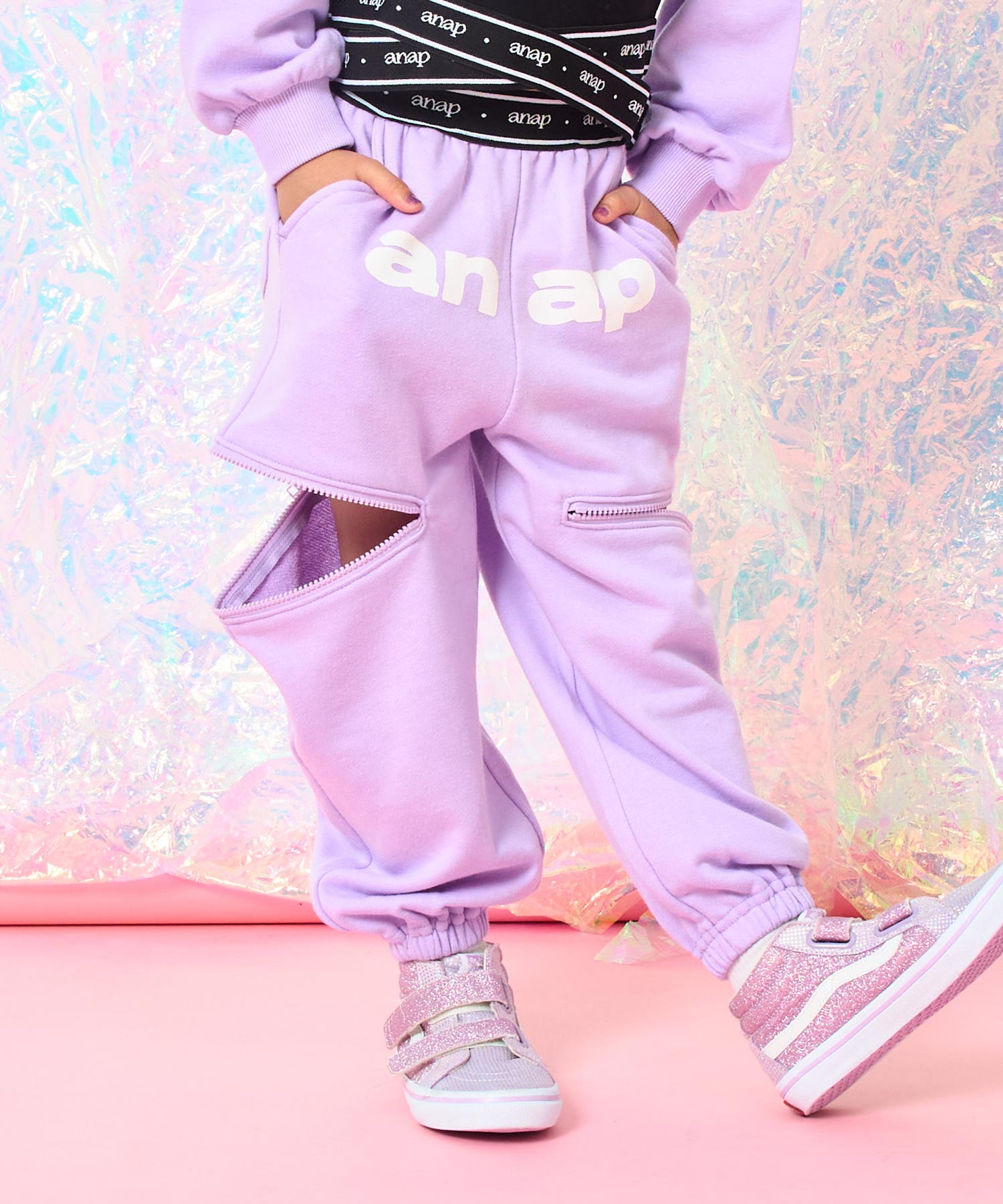 ラベンダー(110サイズ着用/身長：約113cm)