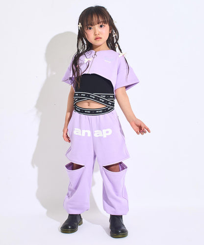 ラベンダー(110サイズ着用/身長：約113cm)