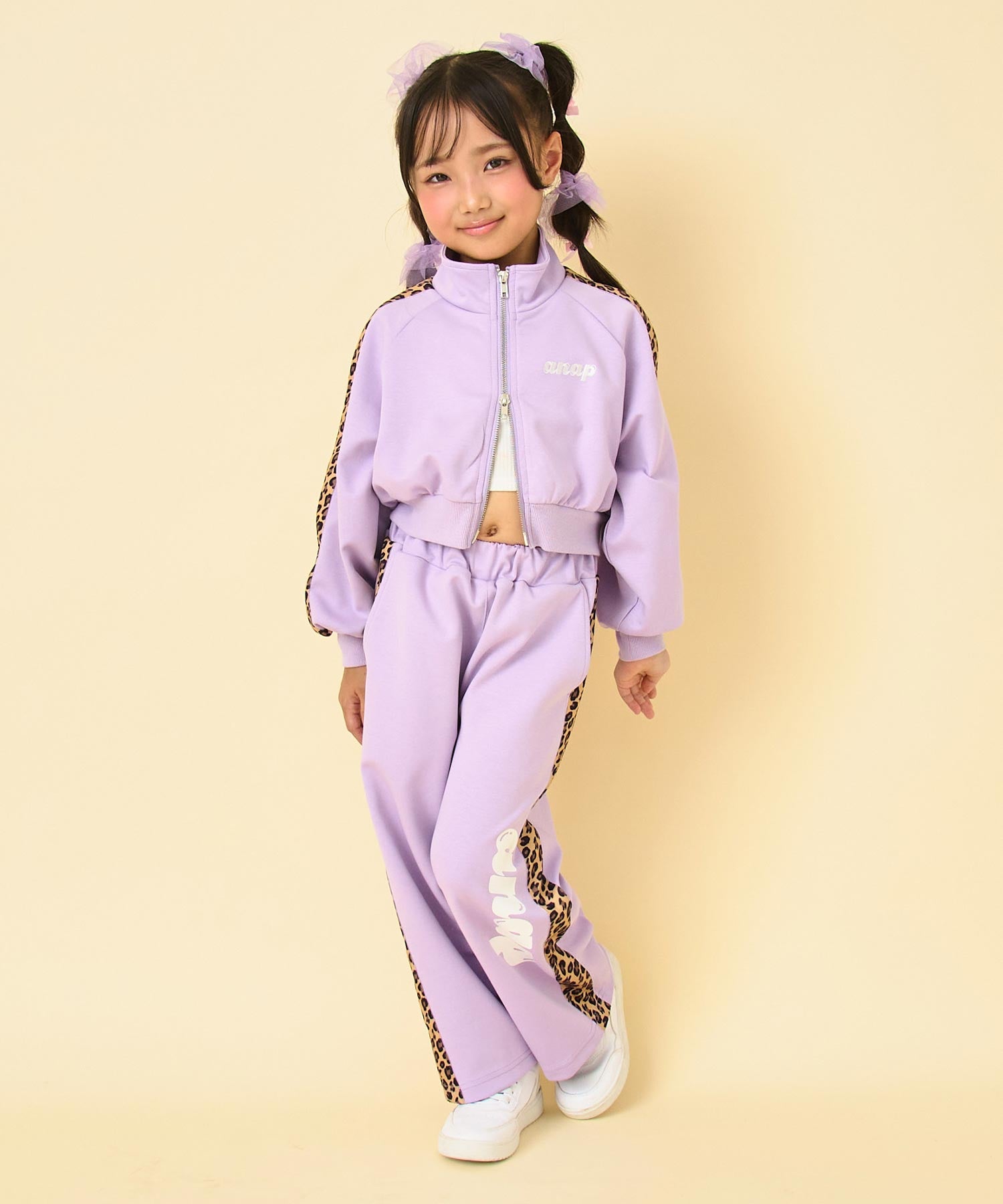 ヒョウ柄 ライン ジャージ パンツ(別売りセットアップ) 422-3538 ヒョウ柄 ライン ジャージ パンツ(別売りセットアップ) 422-3538