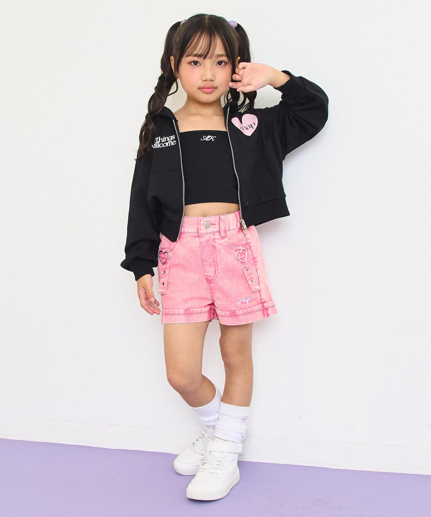 ピンク(110サイズ着用/身長：約115cm)