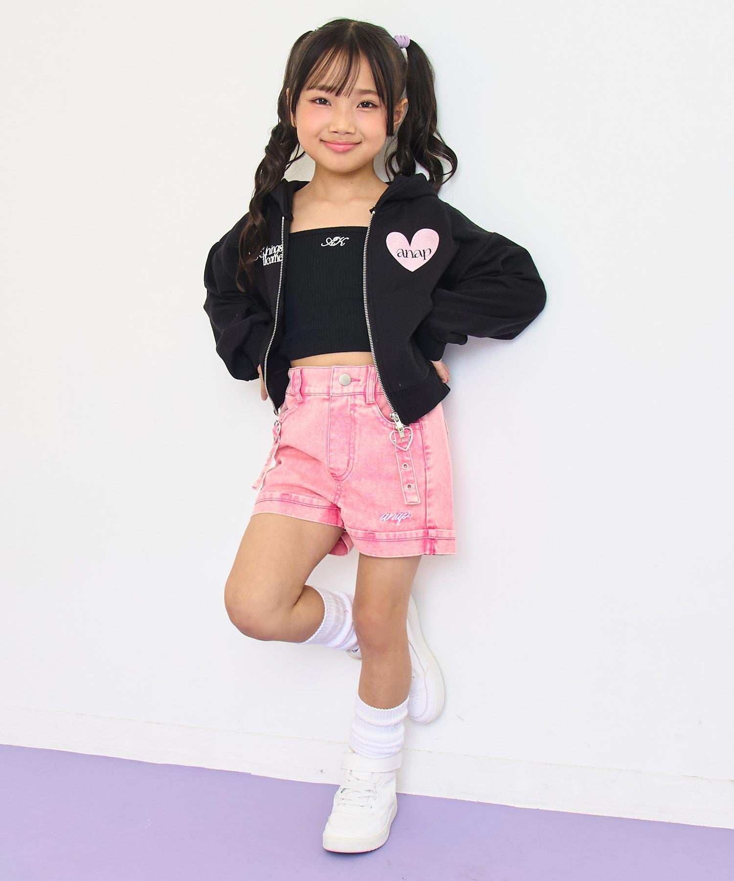 ピンク(110サイズ着用/身長：約115cm)