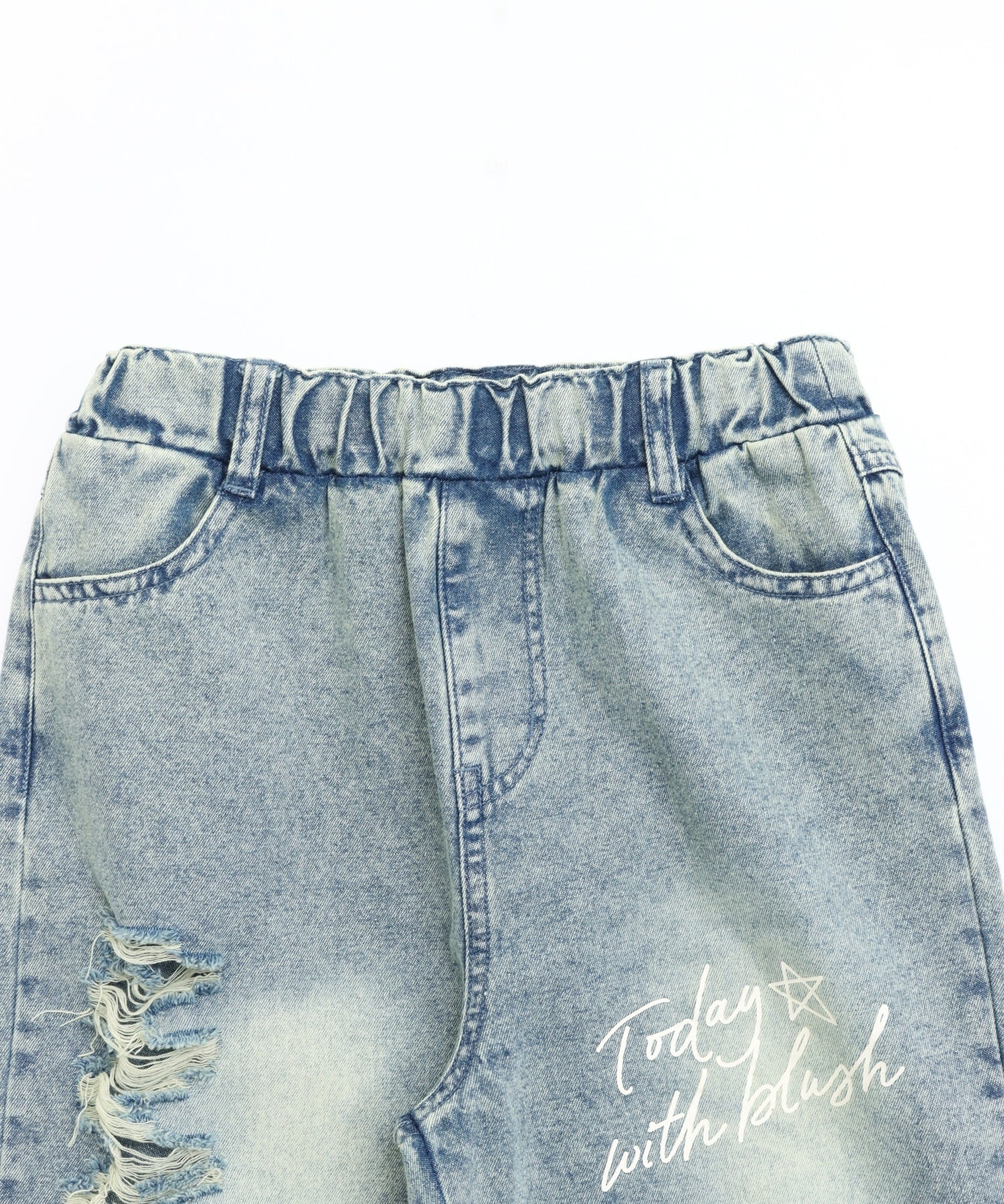 メッセージロゴ クラッシュ デニム ワイドパンツ 422-3551 – ANAP