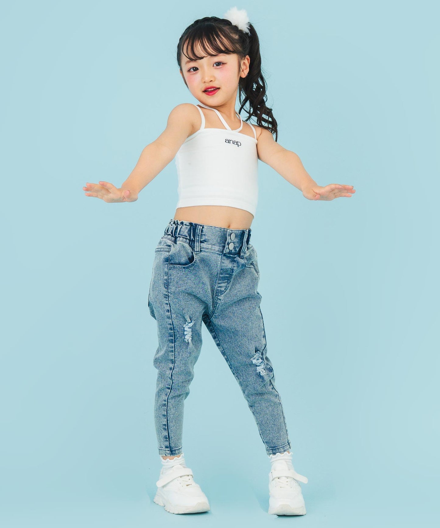 ブルー(110サイズ着用/身長：約113cm)