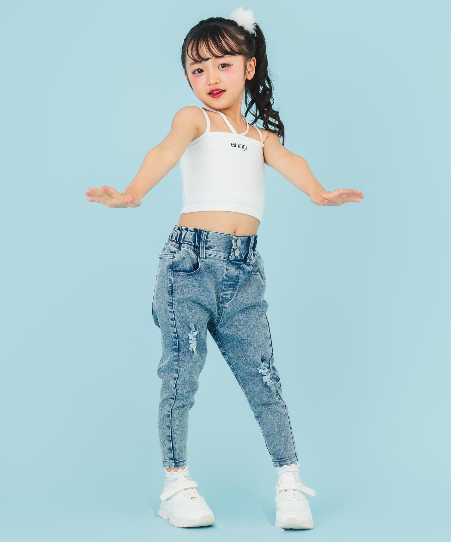 ブルー(110サイズ着用/身長：約113cm)