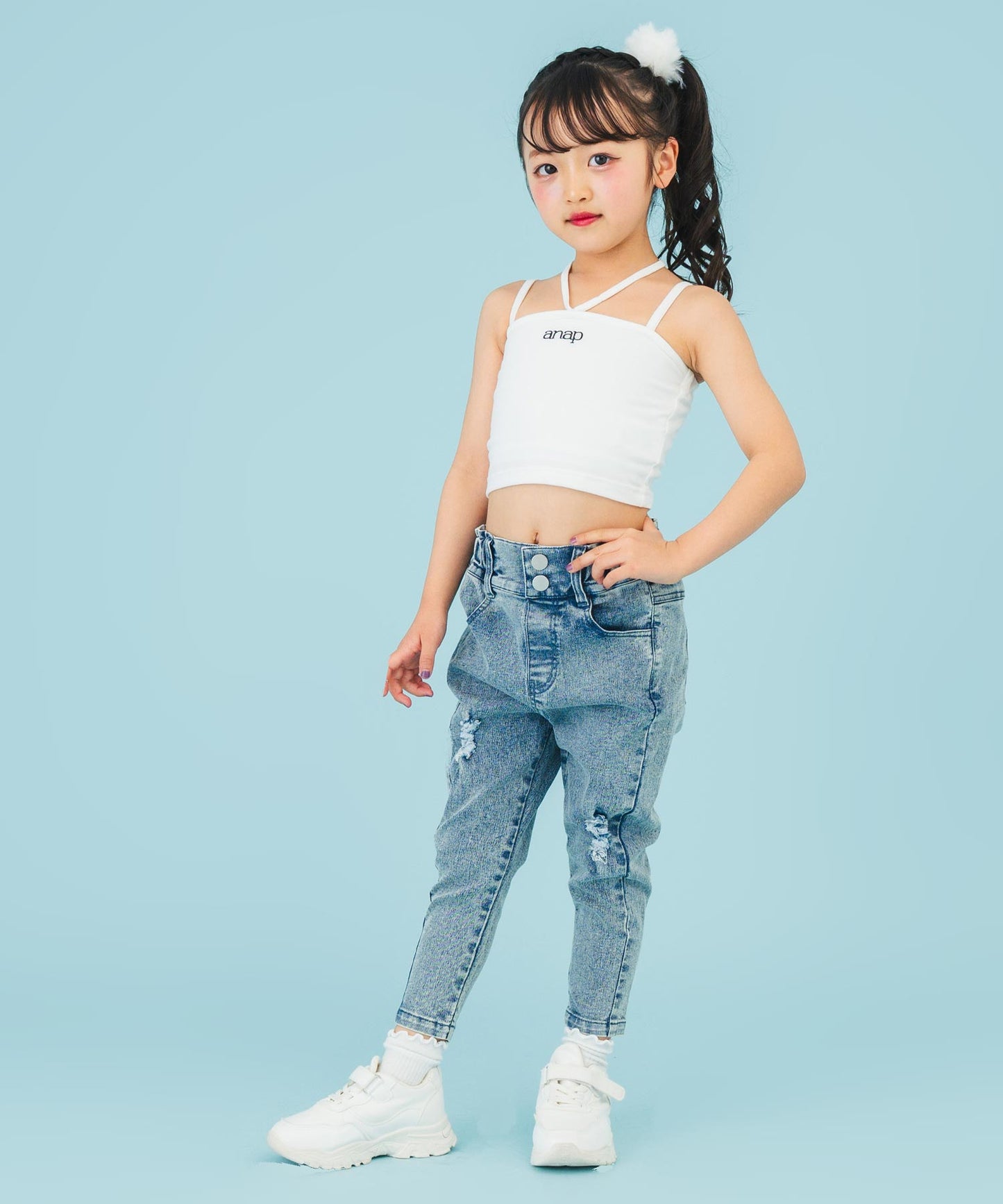 ブルー(110サイズ着用/身長：約113cm)