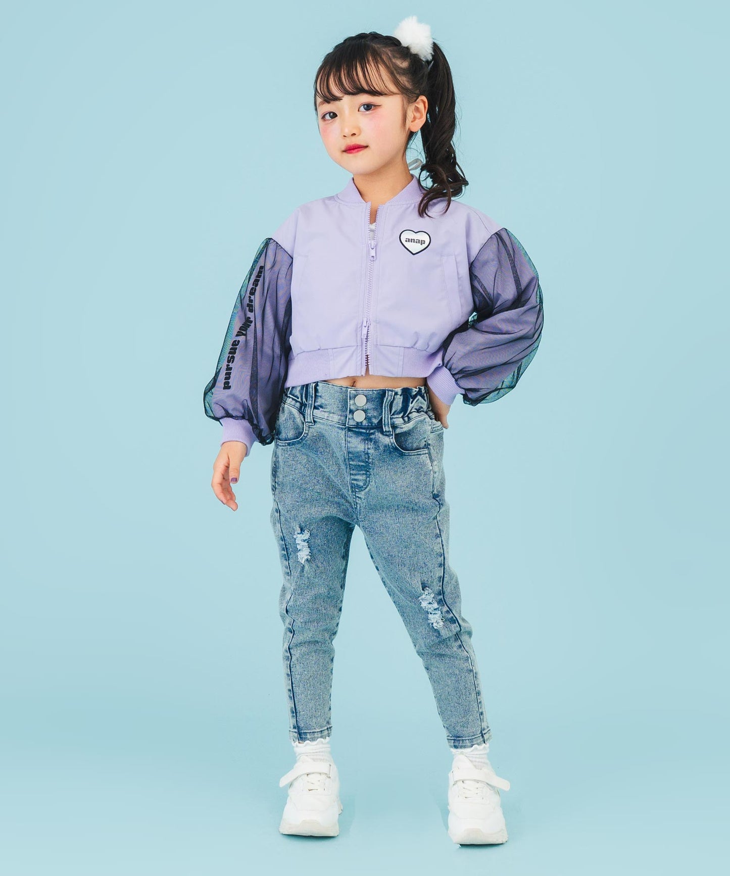 ブルー(110サイズ着用/身長：約113cm)