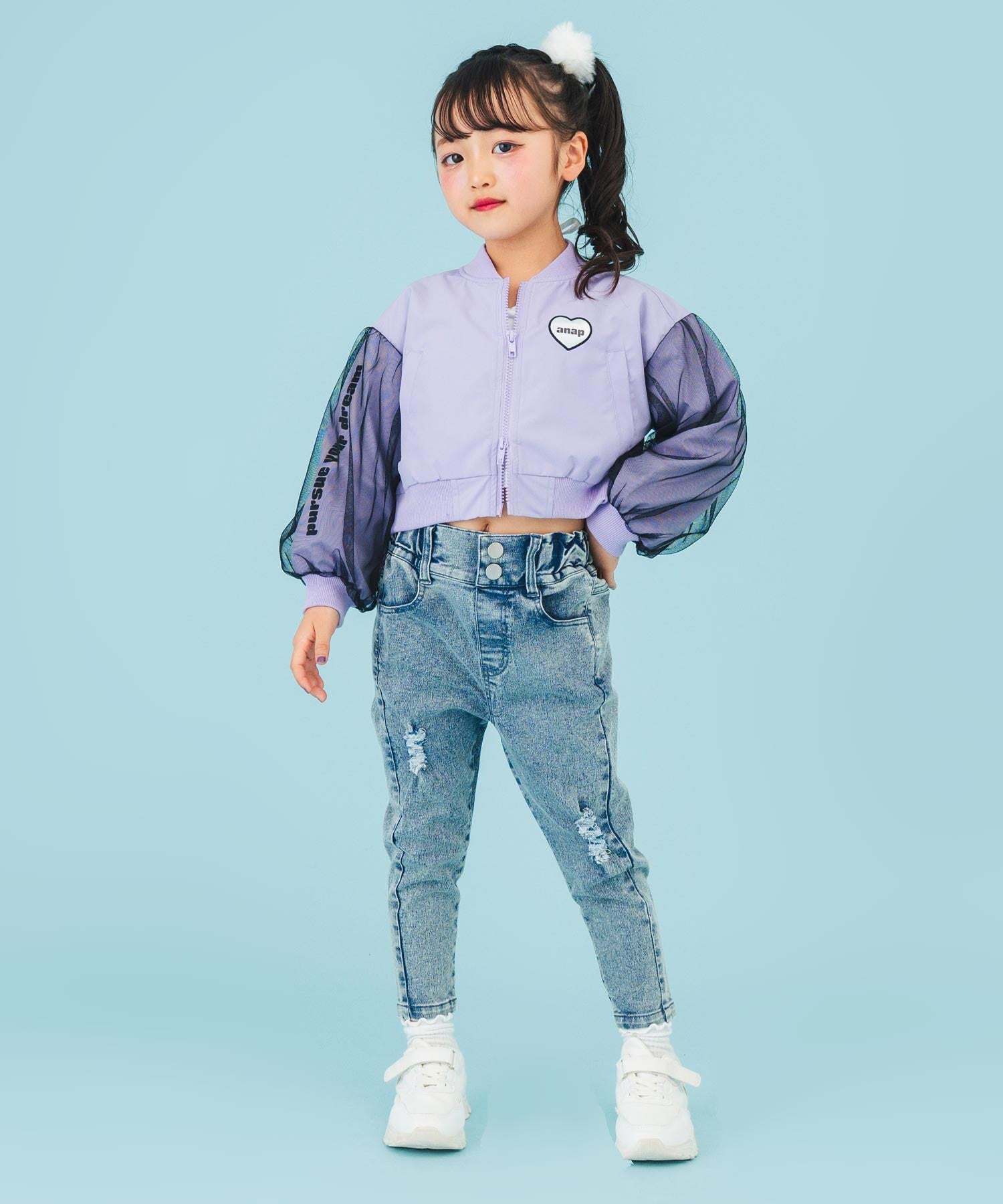 ブルー(110サイズ着用/身長：約113cm)