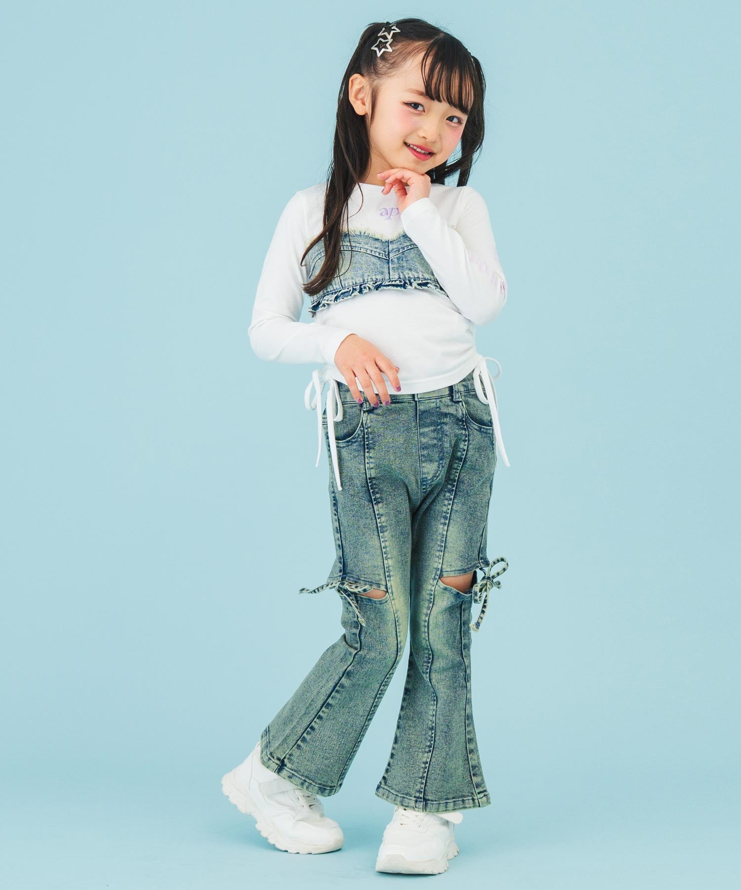 サイド リボン フレア パンツ（別売りセットアップ）【ジュニアお揃い