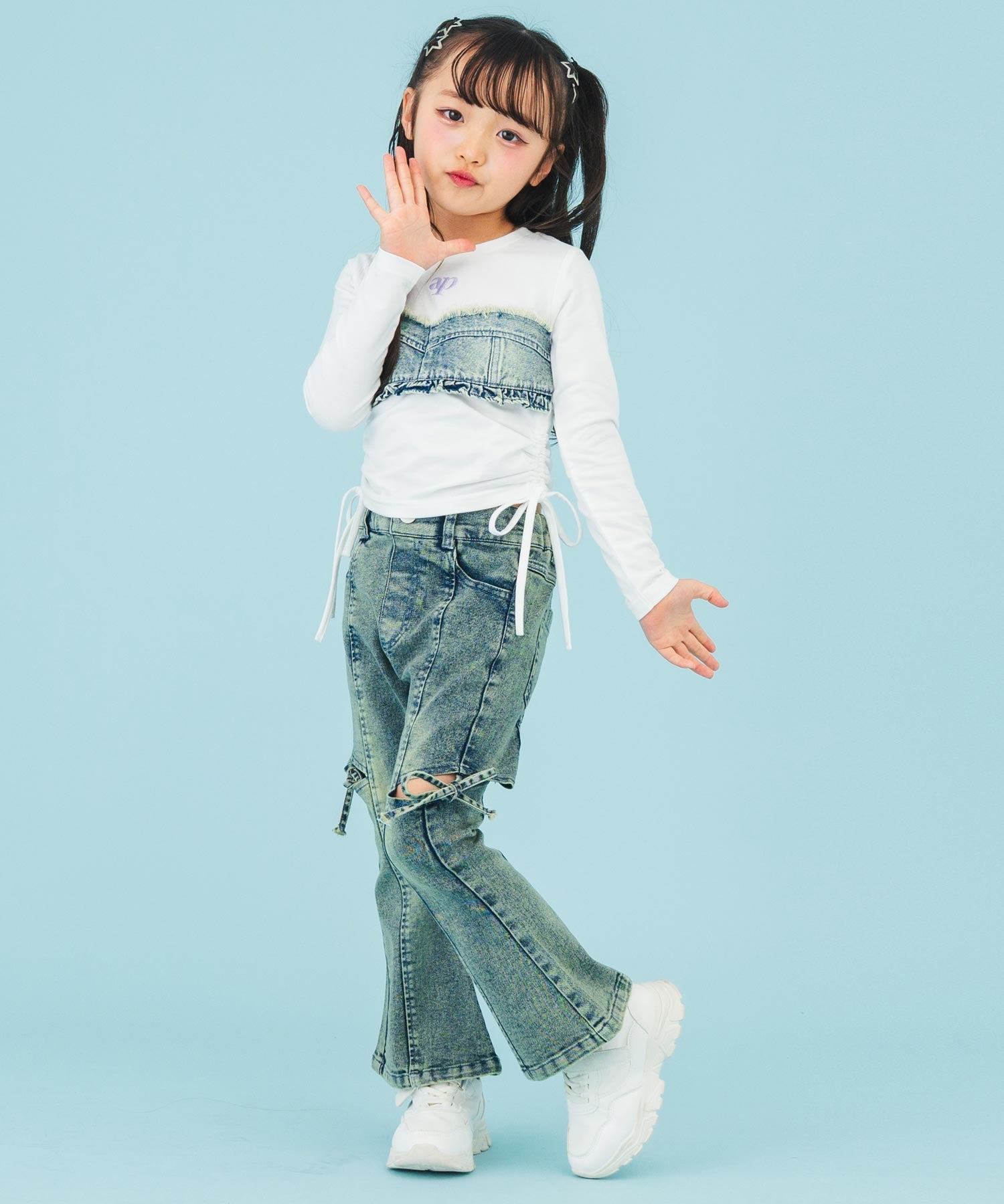 サイド リボン フレア パンツ（別売りセットアップ）【ジュニアお揃い