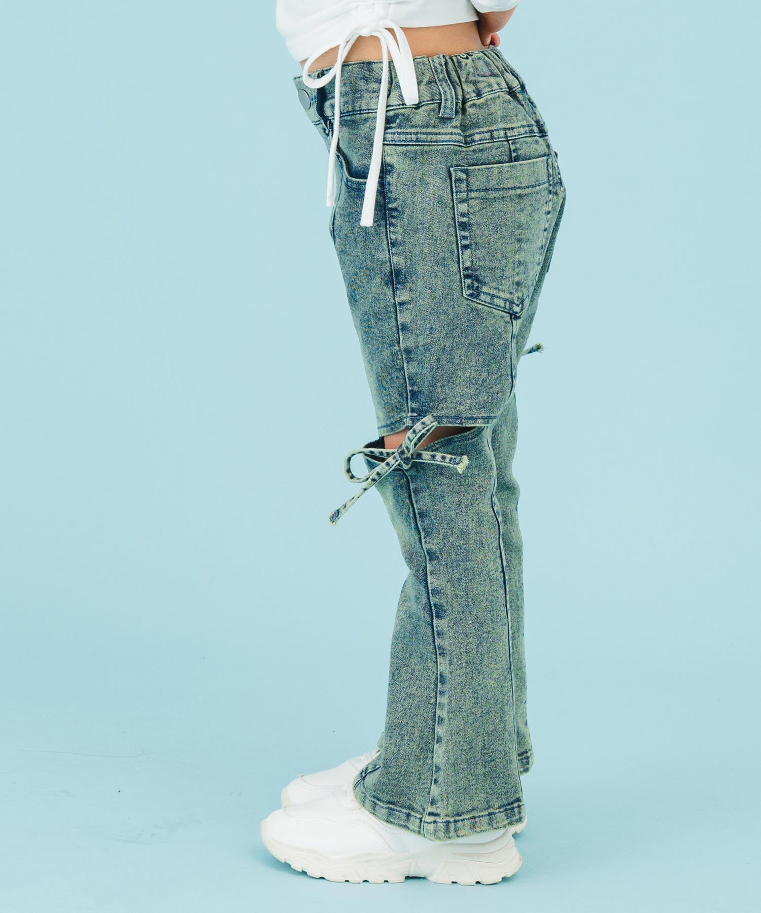 サイド リボン フレア パンツ（別売りセットアップ）【ジュニアお揃い