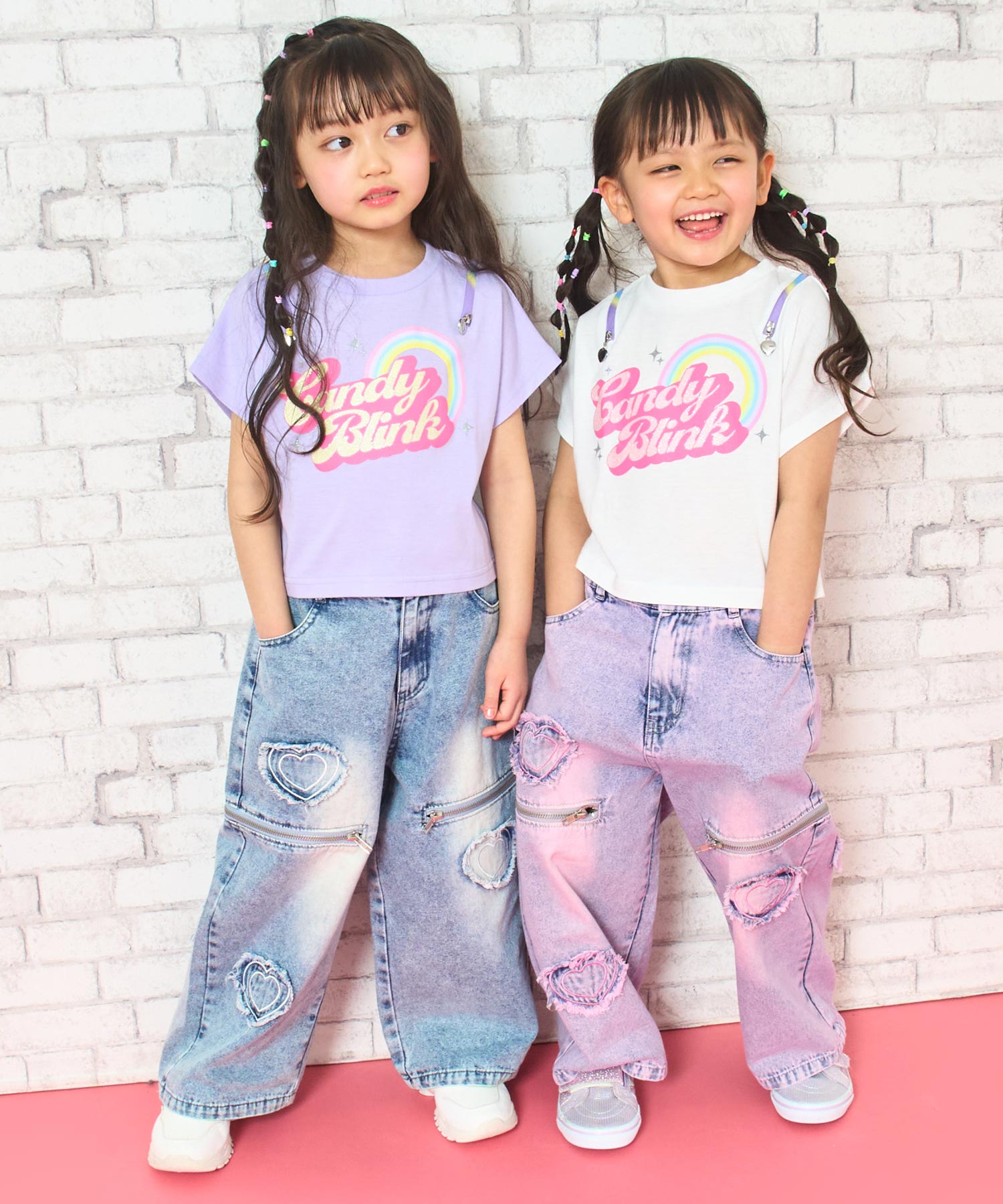 サイドジップ ハートワッペン ワイドパンツ 422-3586 – ANAP
