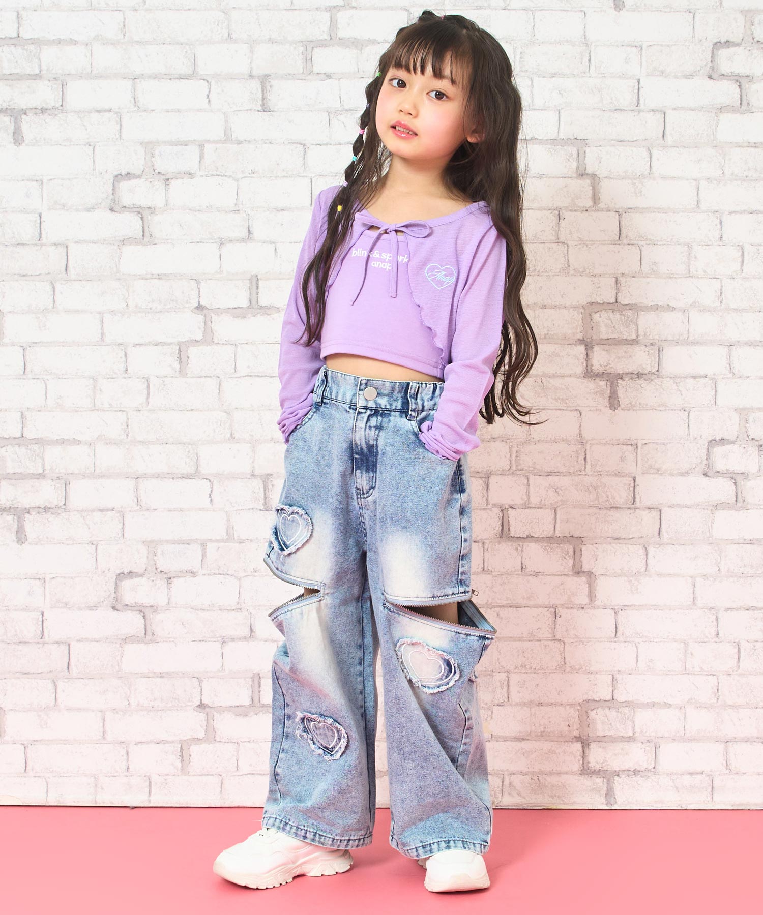 ブルー(110サイズ着用/身長：約106cm)