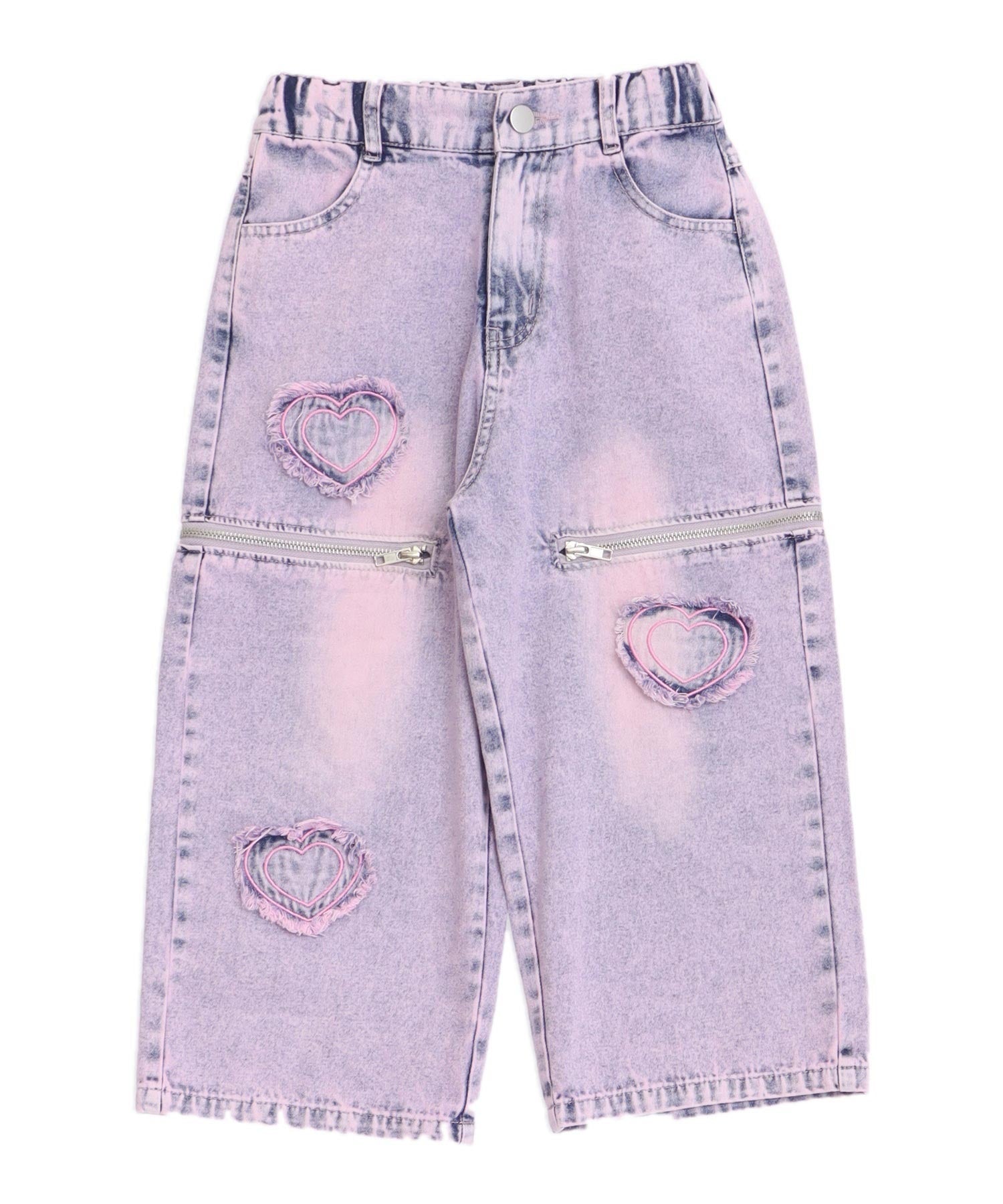 サイドジップ ハートワッペン ワイドパンツ 422-3586 – ANAP