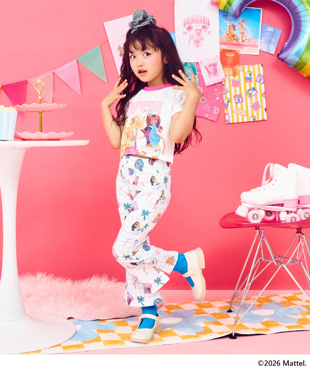 ピンク(110サイズ着用/身長：約113cm)