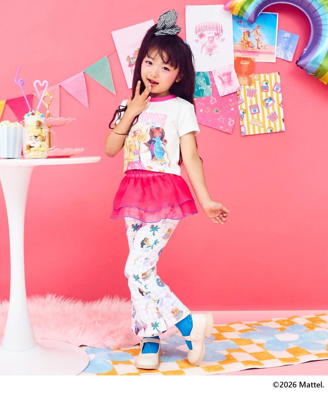 ピンク(110サイズ着用/身長：約113cm)