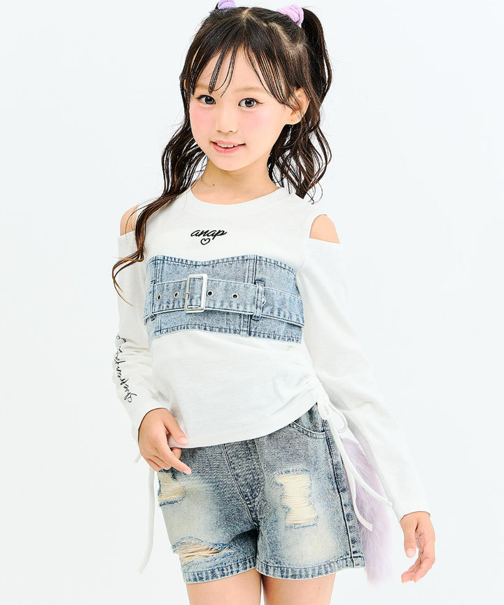ブルー(130サイズ着用/身長：約128cm)